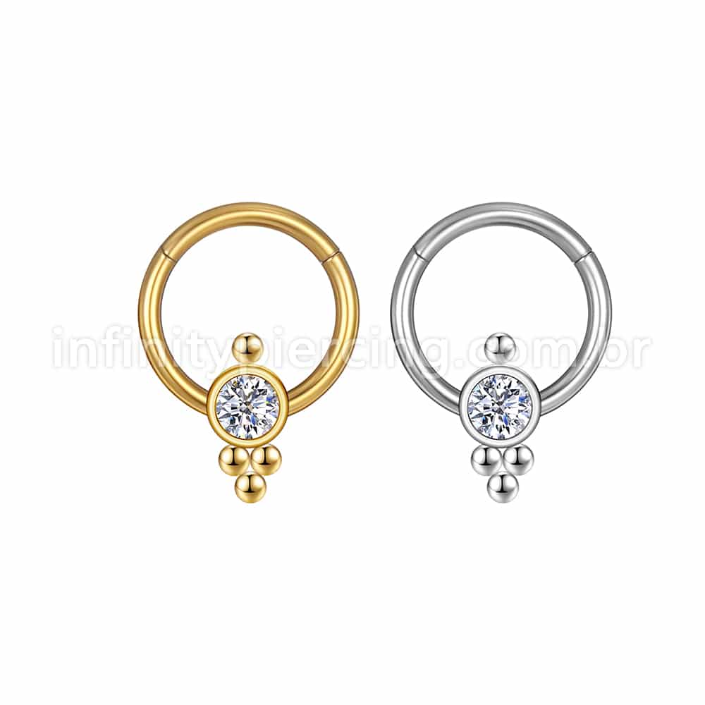 Piercing Argola Aço Cirúrgico Segmento Articulado Indiano